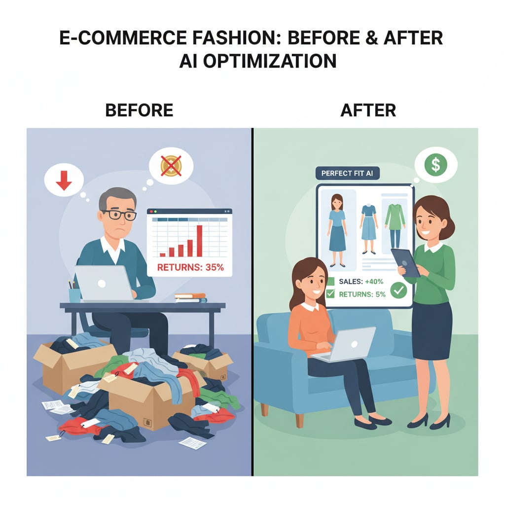 Ilustración sobre el probador virtual: de la curiosidad a la herramienta estratégica - Probador Virtual: Transformando la Moda en Cali y Medellín