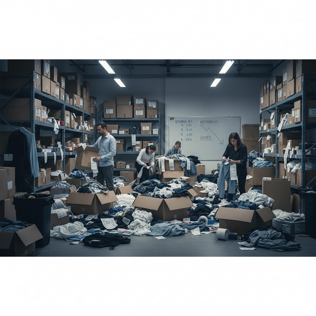 Ilustración sobre la anatomía de un desencuentro: ¿por qué fallan las tallas en el ecommerce? - El Drama de la Talla: De Memes Virales a Ventas Reales en tu Tienda Online