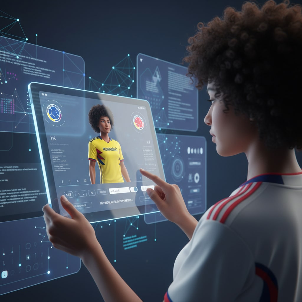 Ilustración sobre impacto económico y oportunidades estratégicas para marcas de moda - La Camiseta de la Selección: ¿Nueva Pasarela de la Moda Colombiana?