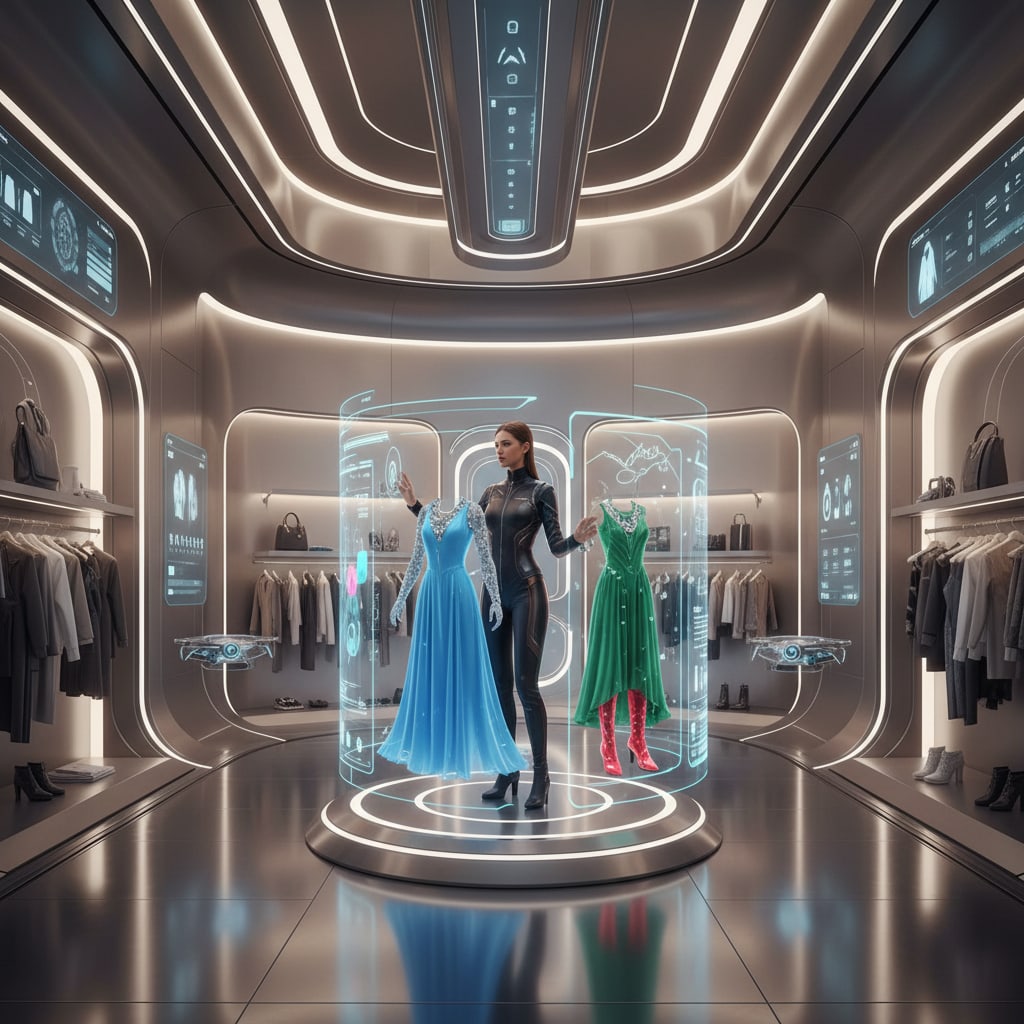 Ilustración sobre cuando el humor se vuelve roi: beneficios tangibles para tu ecommerce de moda - Probador Virtual: ¿La IA que te Conoce Mejor que tu Amiga?