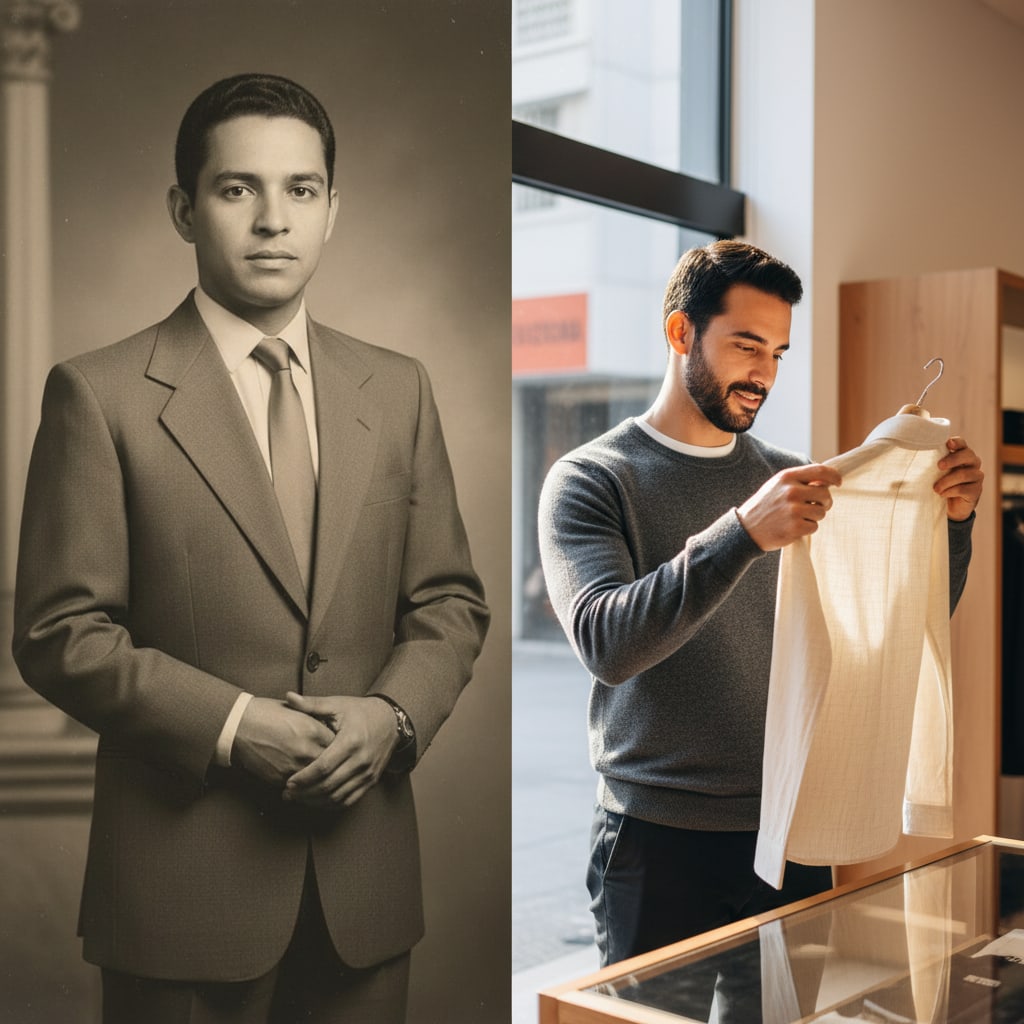 Ilustración sobre introducción: el nuevo paradigma del estilo masculino colombiano - Más que un traje: El 'lujo accesible' redefine el estilo masculino en Colombia