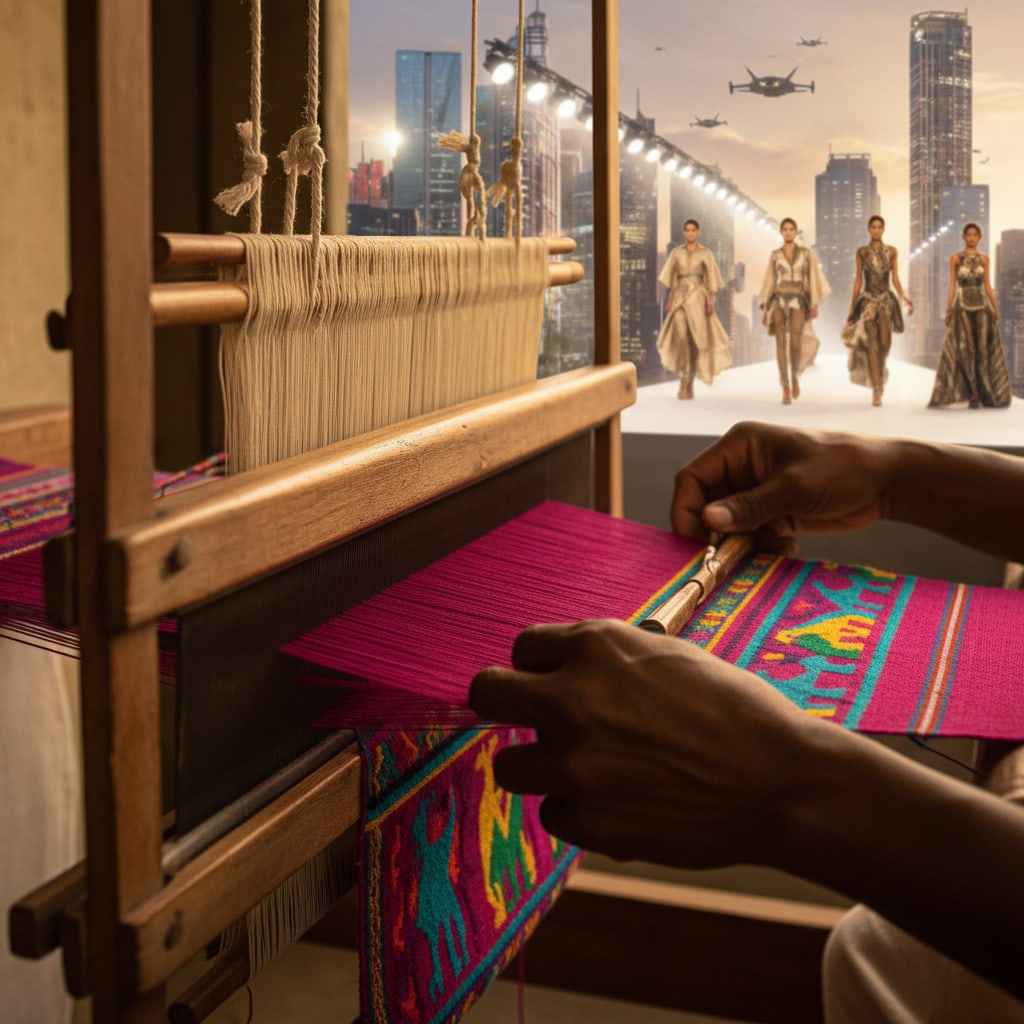 Ilustración sobre la moda como idioma universal: tendencias globales y la búsqueda de identidad local - Tu Clóset, un Pasaporte: Fusión Global y Sabor Colombiano