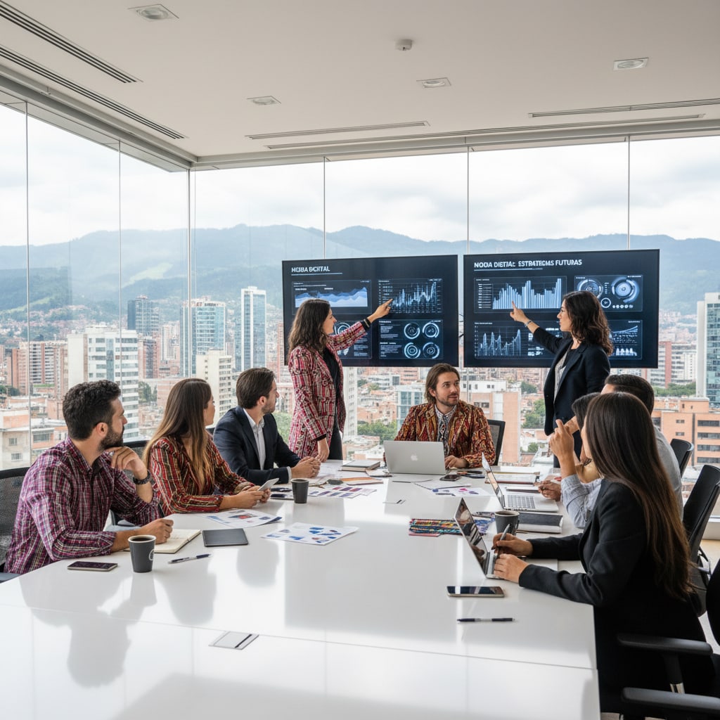Ilustración sobre retos y oportunidades: navegando el futuro del retail digital en bogotá - Bogotá: Capital Digital de la Moda, Liderando el E-commerce