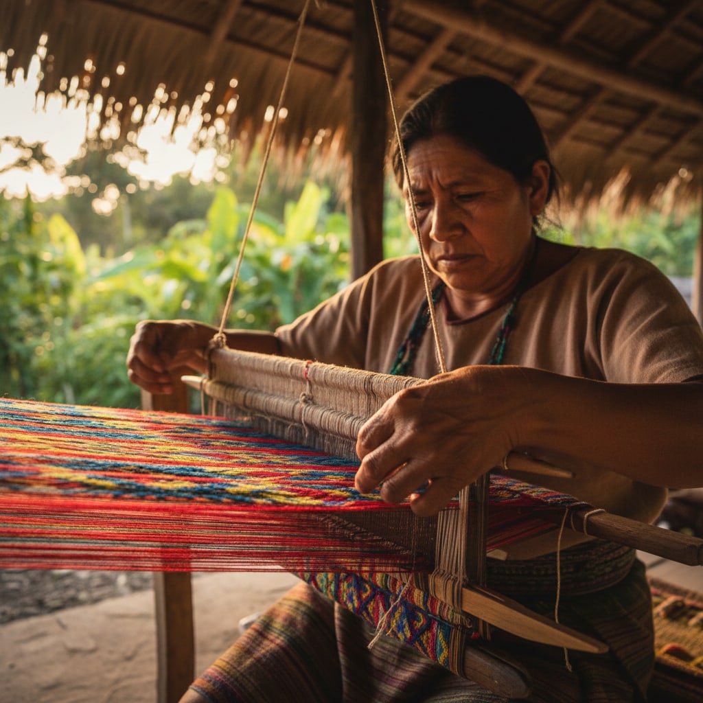 Ilustración sobre más allá de la ruana: un misterio tejido en la historia colombiana - El Secreto Ancestral: La Prenda Colombiana que Cautivó al Mundo