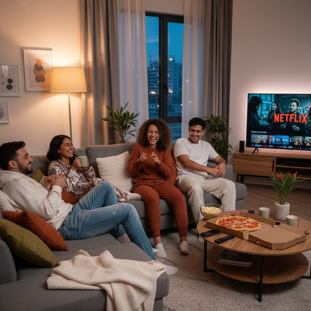 Ilustración sobre el 'netflix & chill' y la magia de la moda colombiana: un secreto al descubierto - El truco de las 'influencers' colombianas: Estilo 'Netflix & Chill' impecable