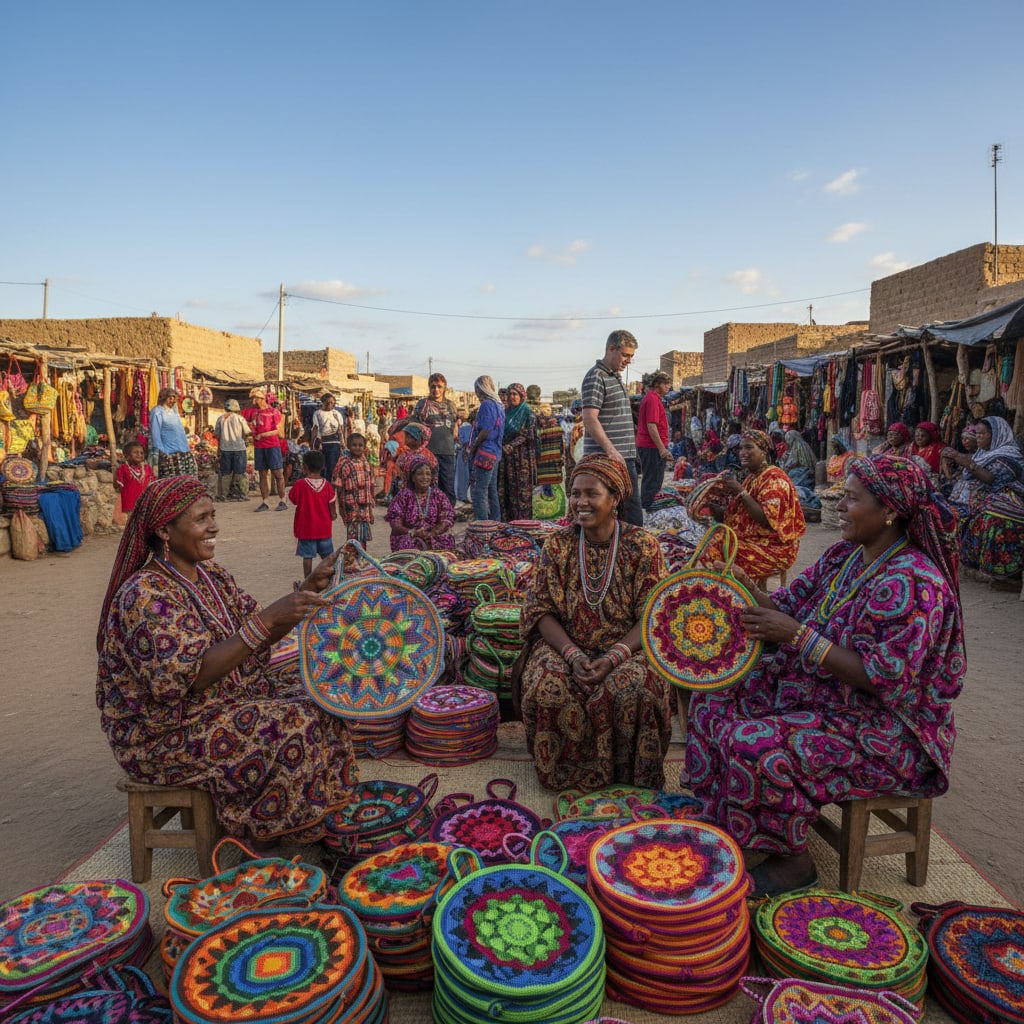 Ilustración sobre de la tradición al catwalk: la mochila wayuu en la moda global - ¿Mochila Wayuu: Un Algoritmo Ancestral de Estilo en la Moda?